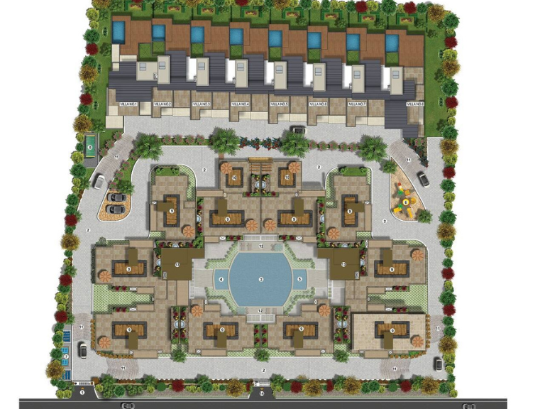 purva tiara villas masterplan